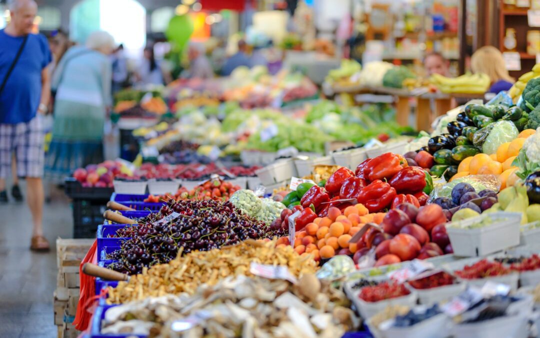 Fruits and vegetables at the market